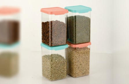 Food Storage Container Premium Plastic - Airtight Leakproof Lid Stackable Design, Fridge Freezer Safe BPA Free for Dry Fruits Spices Grains, Multi Size Kitchen Pantry Organizer UAE B2B Bulk Pack 